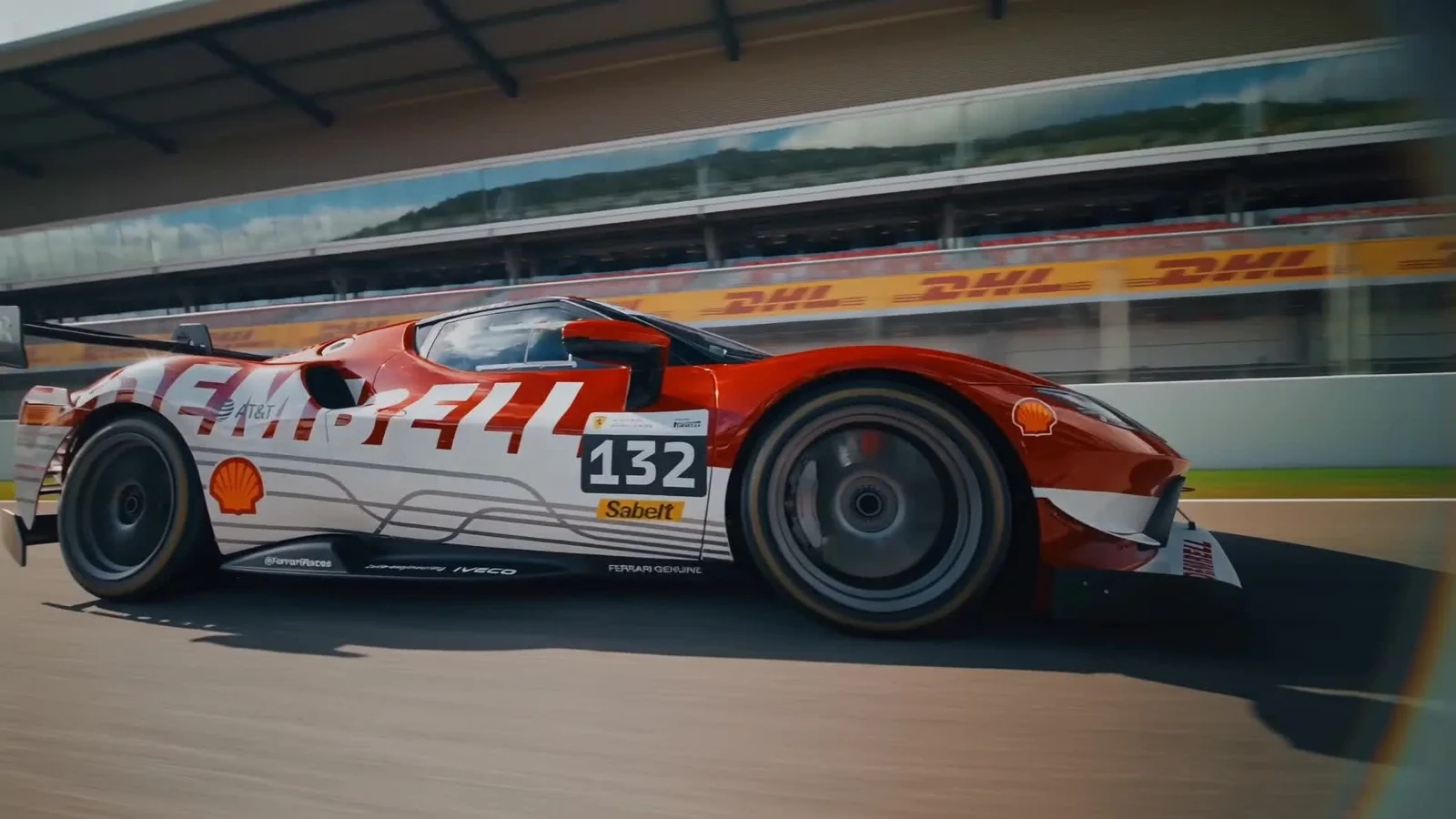 Ferrari Rennwagen während der Ferrari Challenge